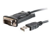 USB na DB9 sériový RS232 kábel - M/M - sériový adaptér - USB - RS-232 - čierny