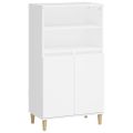 vidaXL Vysoká skrinka biela 60x36x110 cm spracované drevo