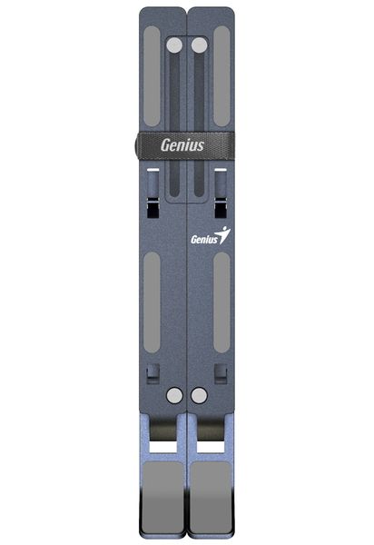 GENIUS G-Stand M250 prenosný stojan na notebook, tablet a telefón, hliníkový, 7 pozícií, skladací, kovovo sivý