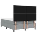 vidaXL Posteľ s pružinovým rámom Svetlosivá 140 x 190 cm látka