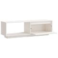 vidaXL TV skrinka biela 110x30x33,5 cm borovicový masív