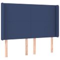 vidaXL Posteľ boxsping s matracom a LED modrá 140x200 cm látka