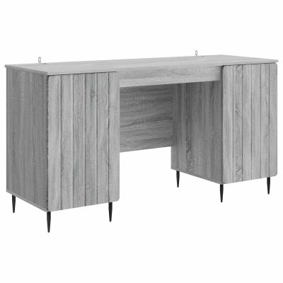 vidaXL Stôl s poličkou Sivá sonoma 142,5 x 50 x 75 cm Kompozitné drevo