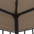 vidaXL Altánok s LED reťazou 3x3 m, sivohnedý
