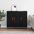 vidaXL Servírovacia skriňa Čierny dub 89,5 x 34 x 80 cm