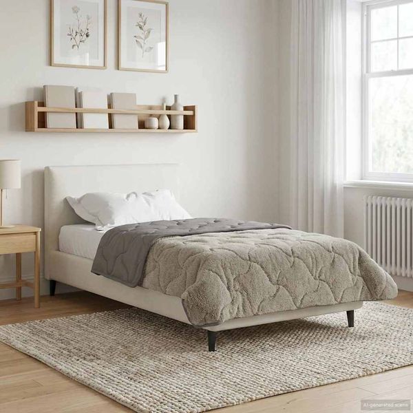 vidaXL Zimný prehoz Svetlosivá 155 x 200 cm Mikrofáza a Teddy fleece