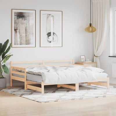 vidaXL Vysúvacia denná posteľ 80x200 cm masívna borovica
