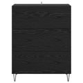 vidaXL Servírovacia skriňa so zásuvkou Čierny dub 69,5 x 34 x 90 cm