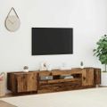 TV skrinka vidaXL s LED osvetlením Staré drevo 200x35x40 cm