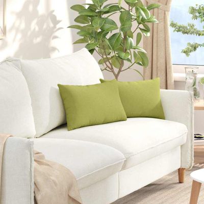 vidaXL Vankúše na pohovku 2 pcs Svetlo zelená 50 x 30 cm látka