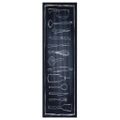 vidaXL Kuchynský koberec Čierna 150 x 45 cm Zamat