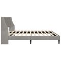 vidaXL Rám postele s čelnou doskou Svetlosivá 200 x 200 cm Zamat