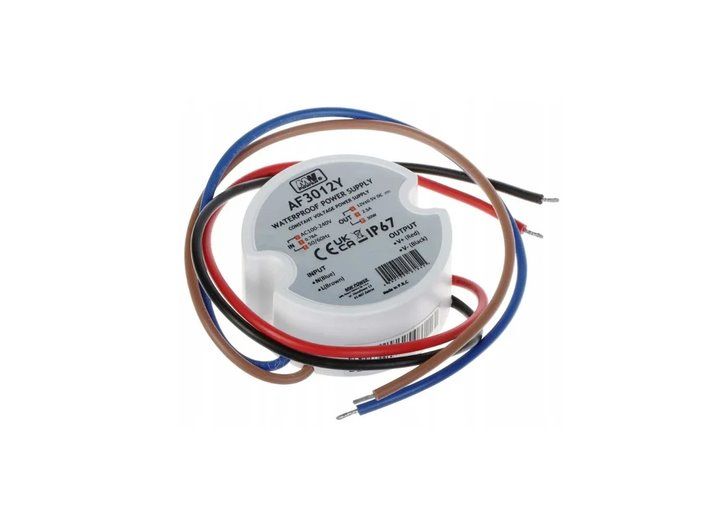 LED zdroj 12V 30W IP67 okrúhly MW power AF3012Y