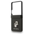 Karl Lagerfeld Saffiano Karl&Choupette Pin puzdro na Samsung Galaxy Z Flip7 čierna