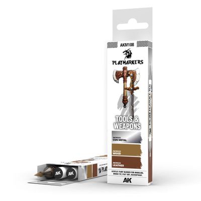 AK Interactive: Playmarkers - Tools & Weapons (3 barvy)