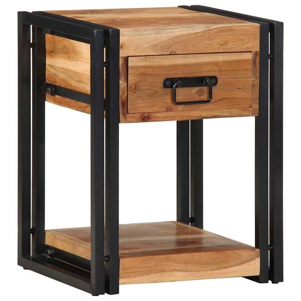 vidaXL Nočný stolík 2 pcs Hnedá 40 x 35 x 50 cm Pevné akáciové drevo