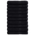 vidaXL Prémiové uteráky SOLUND 10 ks čierne 100x200cm 600 g/m2