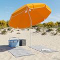 vidaXL Záhradný slnečník 240 cm 170T polyester Oranžová