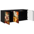 vidaXL Nástenný TV kabinet GENNEP 102 x 33 x 40 cm Čierny dub