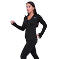 Dámska bežecká mikina 1/2 Zip Pulse Black - GymBeam, veľkosť M, veľkosť oblečenia M