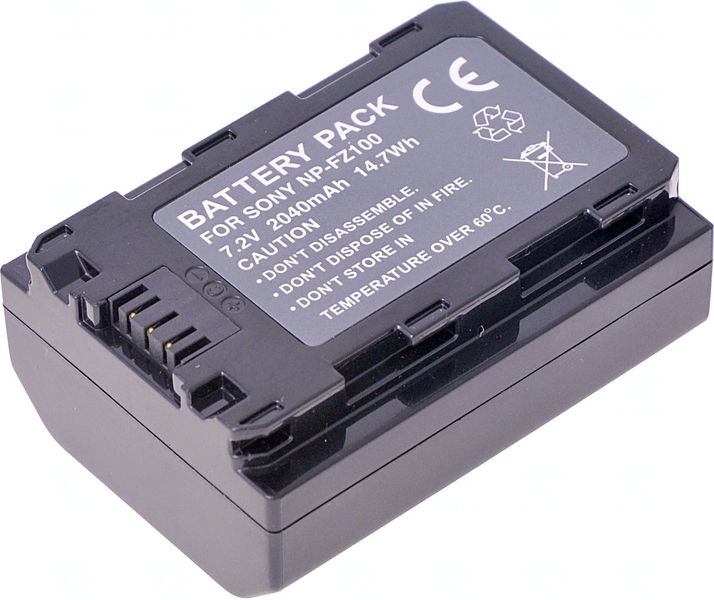 Batéria T6 power Sony NP-FZ100, 2040mAh, 14,7Wh, čierna