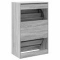 vidaXL Botník sivý sonoma 60x34x96,5 cm kompozitné drevo
