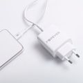 Forever TC-07-30AC PD QC charger 1x USB-C 1x USB 30W white + USB-C - USB-C cable 60W