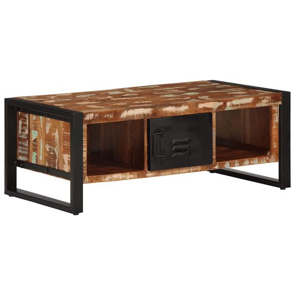 VidaXL Konferenčný stolík Viacfarebný 90x50x36cm Rekultivované masívne