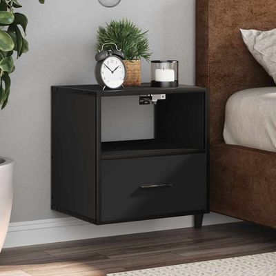 vidaXL Nástenné nočné stolíky 2 ks čierne 40x31x39,5 cm
