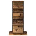 vidaXL Regál na časopisy Staré drevo 68 x 40 x 123.5 cm