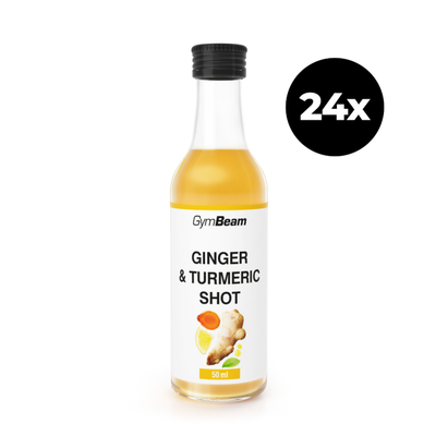 Zázvorový shot s kurkumou - GymBeam, 24 x 50 ml