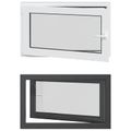 vidaXL Otočné a sklopné okno do suterénu RISOR 100 x 70 cm PVC a sklo