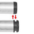 vidaXL Stolové nohy s nastaviteľnou výškou, brúsený nikel 710 mm 4 ks