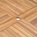 vidaXL Skladací záhradný stôl Ø 120 cm, tíkový masív