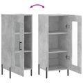 vidaXL Komoda betónovo sivá 34,5x34x90 cm spracované drevo