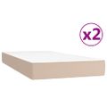 vidaXL Boxspring posteľ s matracom kapučínová 200x200 cm umelá koža