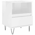 vidaXL Nočné stolíky 2 ks lesklé biele 40x35x50 cm kompozitné drevo