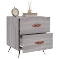 vidaXL Nočné stolíky 2 ks sivé sonoma 40x35x47,5 cm kompozitné drevo