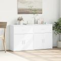 vidaXL Komody 2 ks biele 60x31x70 cm kompozitné drevo