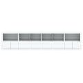 vidaXL Komoda s LED svetlami biela 283x37x67 cm