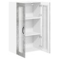 vidaXL Nástenný sklenený kabinet PORTO Betónová šedá 60 x 31 x 100 cm