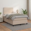vidaXL Boxspring posteľ s matracom kapučínová 120x200 cm umelá koža