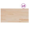 vidaXL Stolové dosky 4 ks 100x50x2,5 cm obdĺžnikové masívna borovica