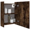 vidaXL Zrkadlová skrinka dymový dub 62,5x20,5x64 cm spracované drevo