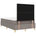 vidaXL LED box s pružinami s vankúšom Sivohnedá 120 x 200 cm látka