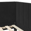 vidaXL Rohový rám postele s čelnou doskou Čierna 80 cm x 200 cm Zamat