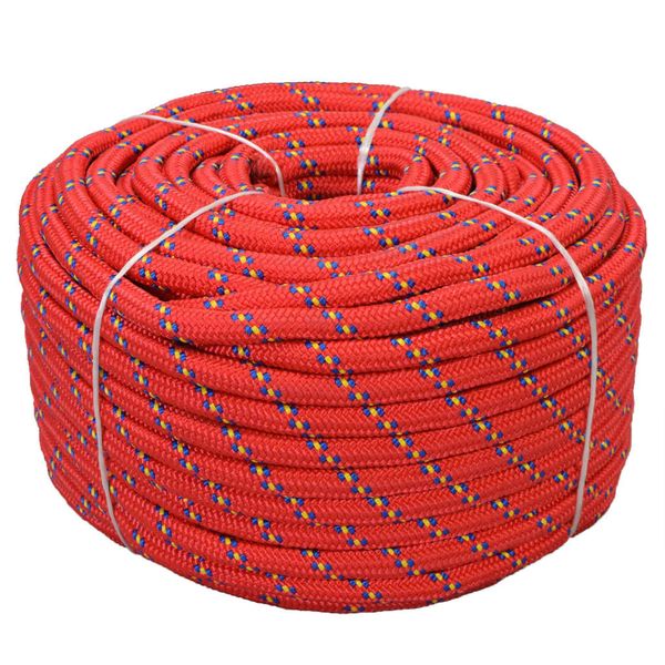 vidaXL Lodné polypropylénové lano 18 mm 50 m červené