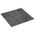 vidaXL Samo-lepiace podlahové dosky Tmavohnedá a čierna 30,5 x 30,5 cm