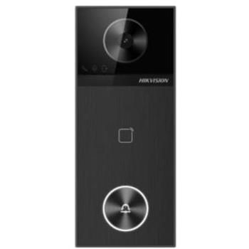 Hikvision Jednotlačidlový IP dverový interkom, 4MPx kamera, čítačka kariet, Wi-Fi, Bluetooth