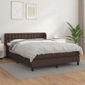 vidaXL Boxspring posteľ s matracom hnedá 140x200 cm umelá koža